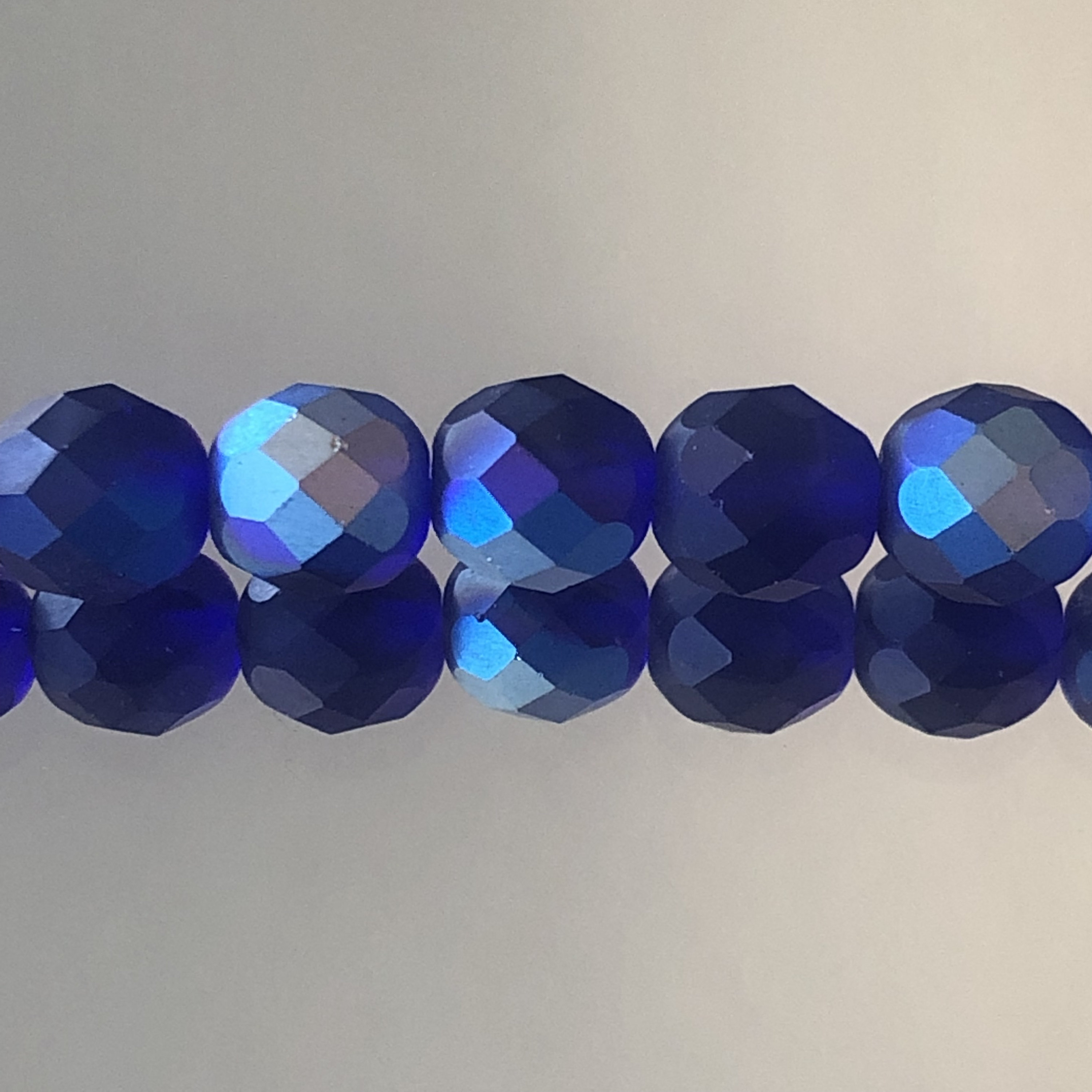 Crystal Clear AB 50 6mm Round Faceted Fire Polish Czech Glass Beads