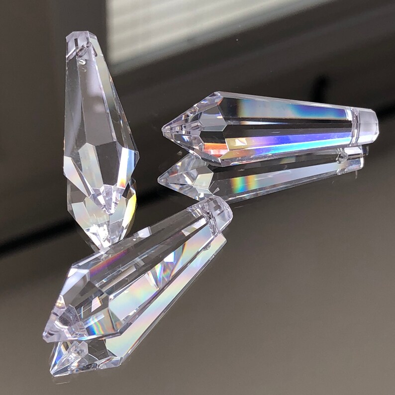 Crystal Prism 38mm ASFOUR Crystal Icicle/Spear Crystal Etsy