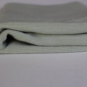 Sage green Knit Ribbing, sold by the half yard image 2