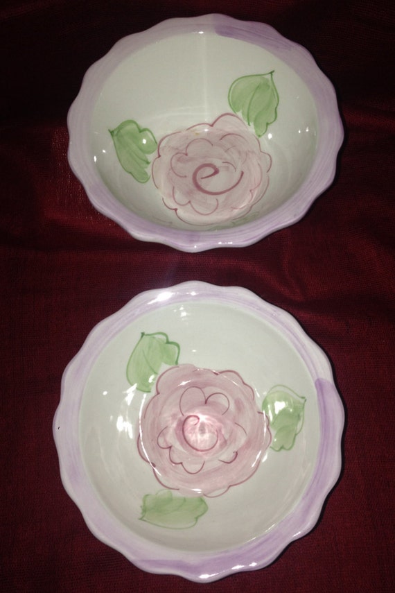 Set of 2 Bloomingdale's Main Course Hand Painted Bowls Etsy