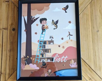 Letra E - Póster personalizado con el nombre