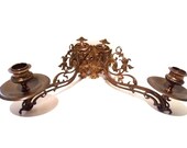 Vintage Pair of Ornate Wall Candle Holders Sconces, Art Nouveau