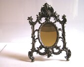 Antique Bronze Vanity Mirror in Louis XV style, ca 1890