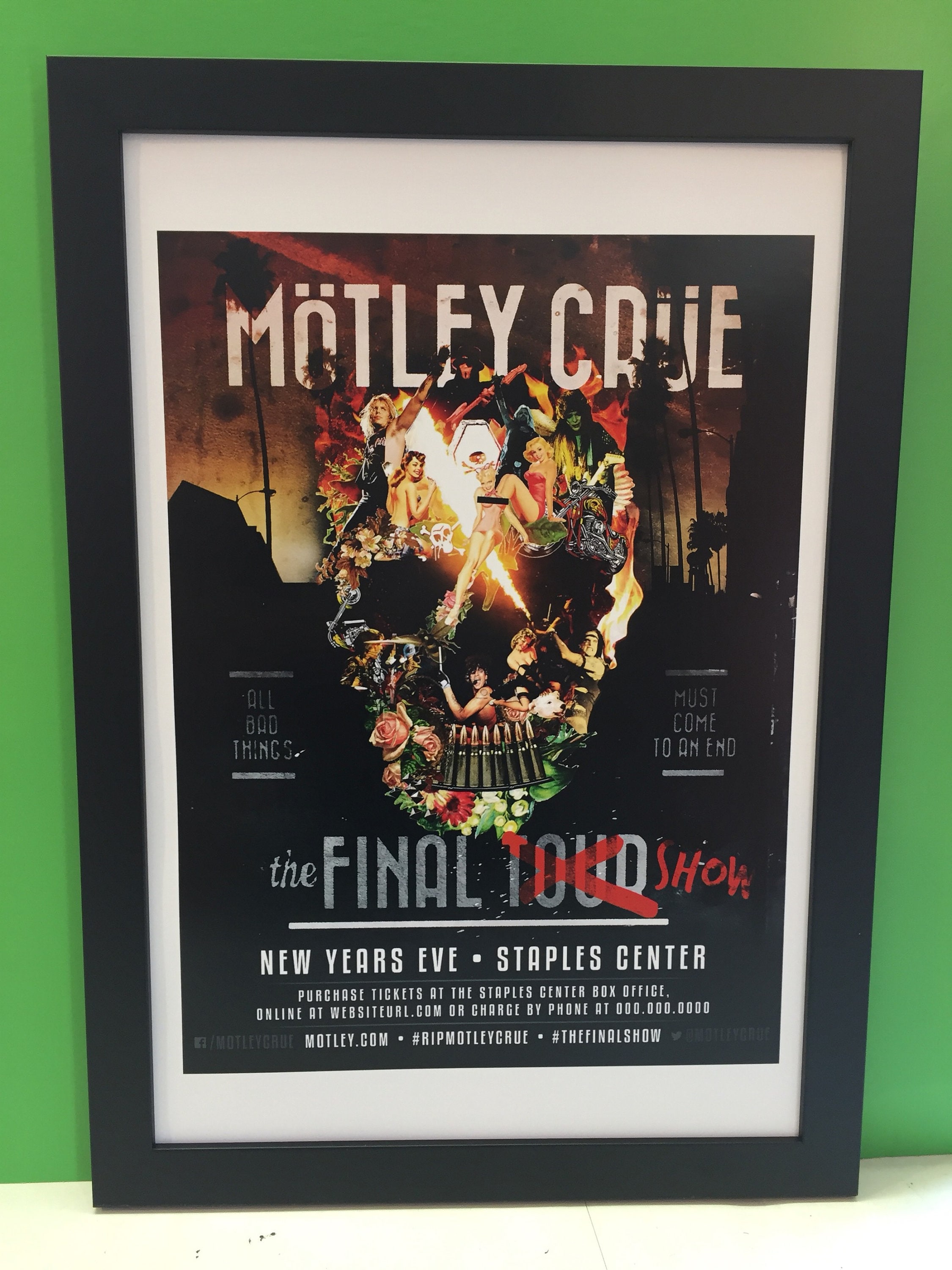 Motley Crue the Final Show Framed Concerrt Poster. - Etsy