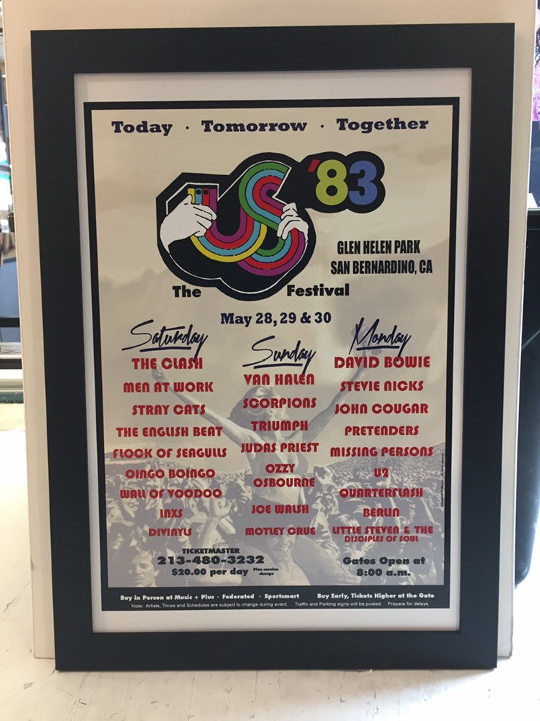 US Festival 1983 Framed Concert Poster. - Etsy