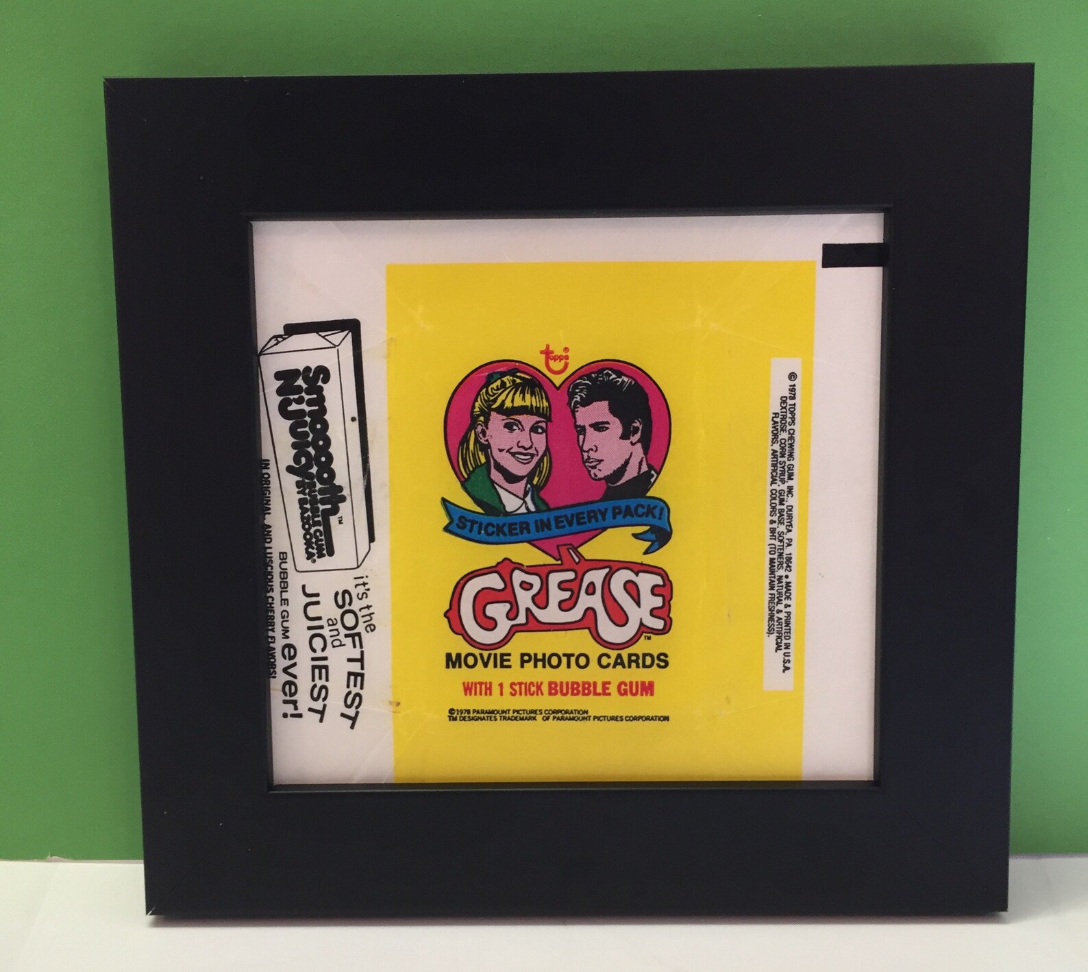 Grease Framed Trading Card Wrapper Etsy Norway