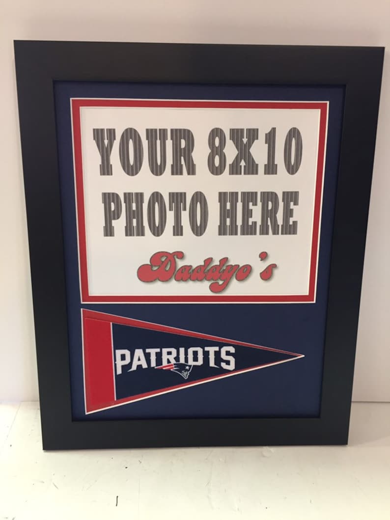 New England Patriots custom picture frame fits 8x10 horizontal photo