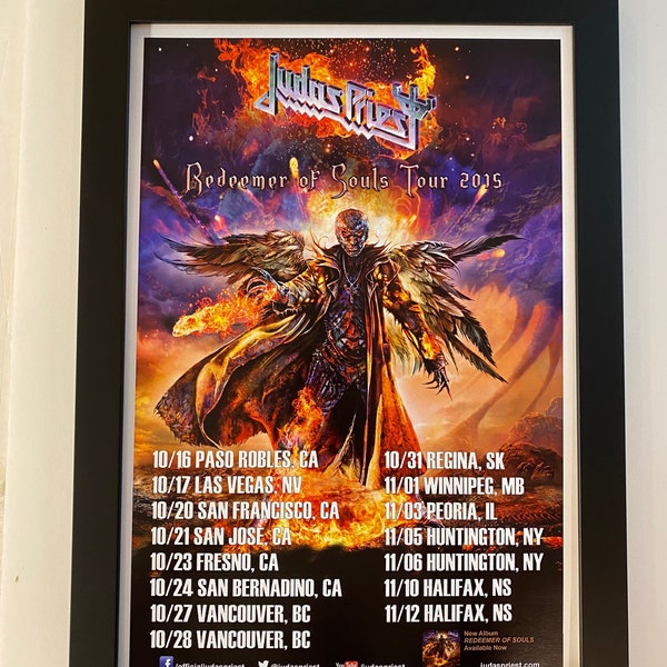 Judas Priest Framed Concert Poster 2015