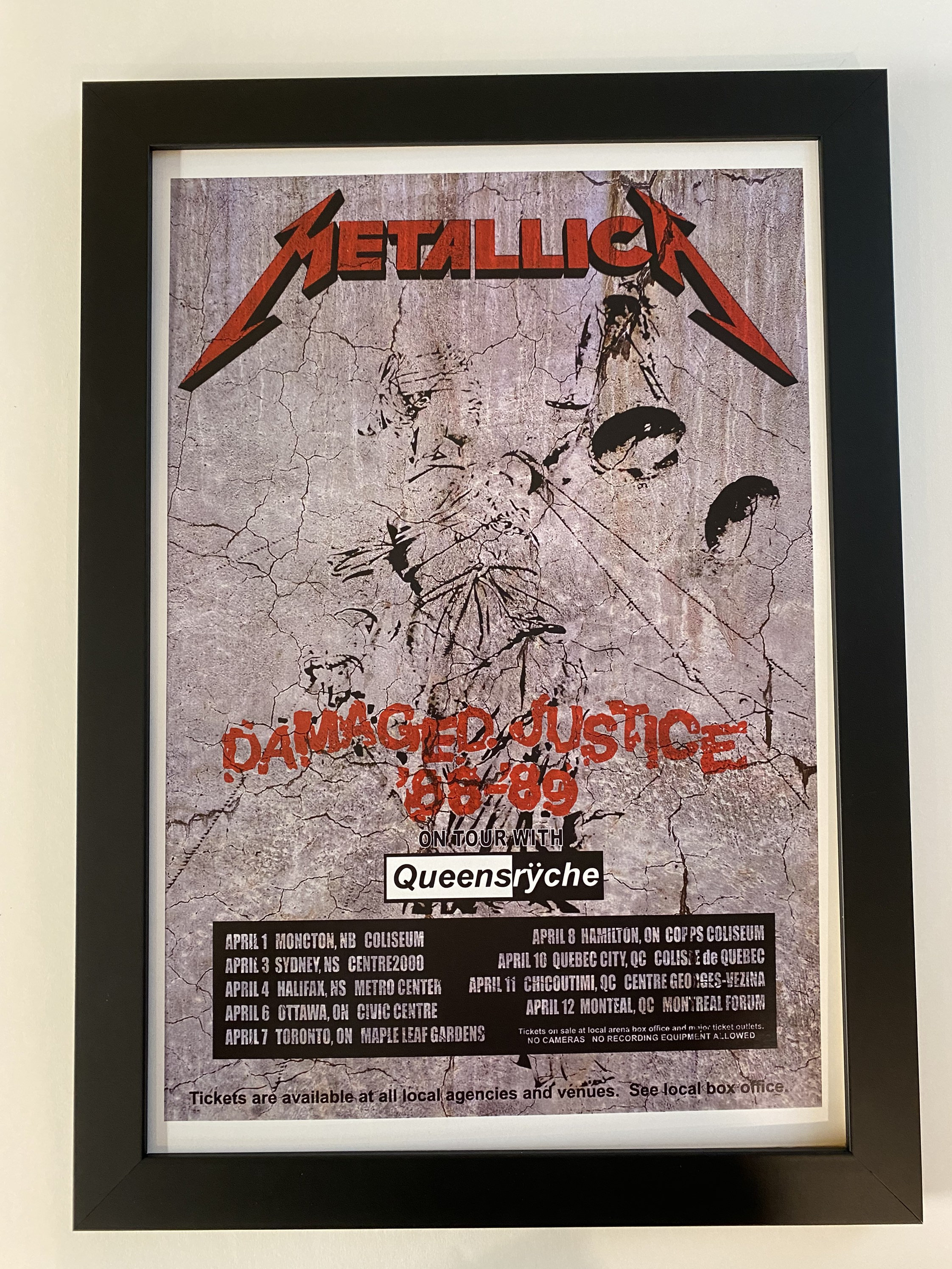 LLICA DAMAGED JUSTICE TOUR パンフレット METALLICA - DAMAGED JUSTICE TOUR 1988-1989 CONCERT PROGRAM