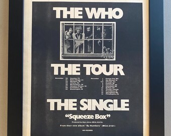 The Who Maximum R&b Vintage Poster 1970s Music Memorabilia Black