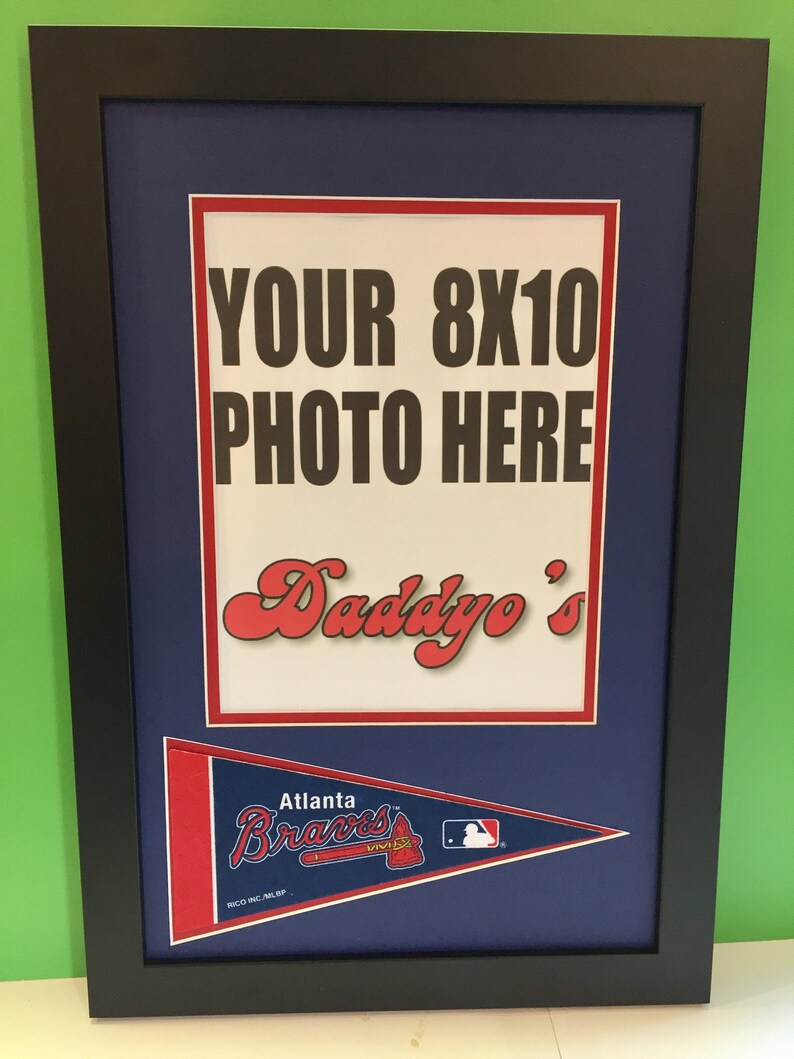 Atlanta Braves picture frame w/ mini pennant 8x10 photo Etsy