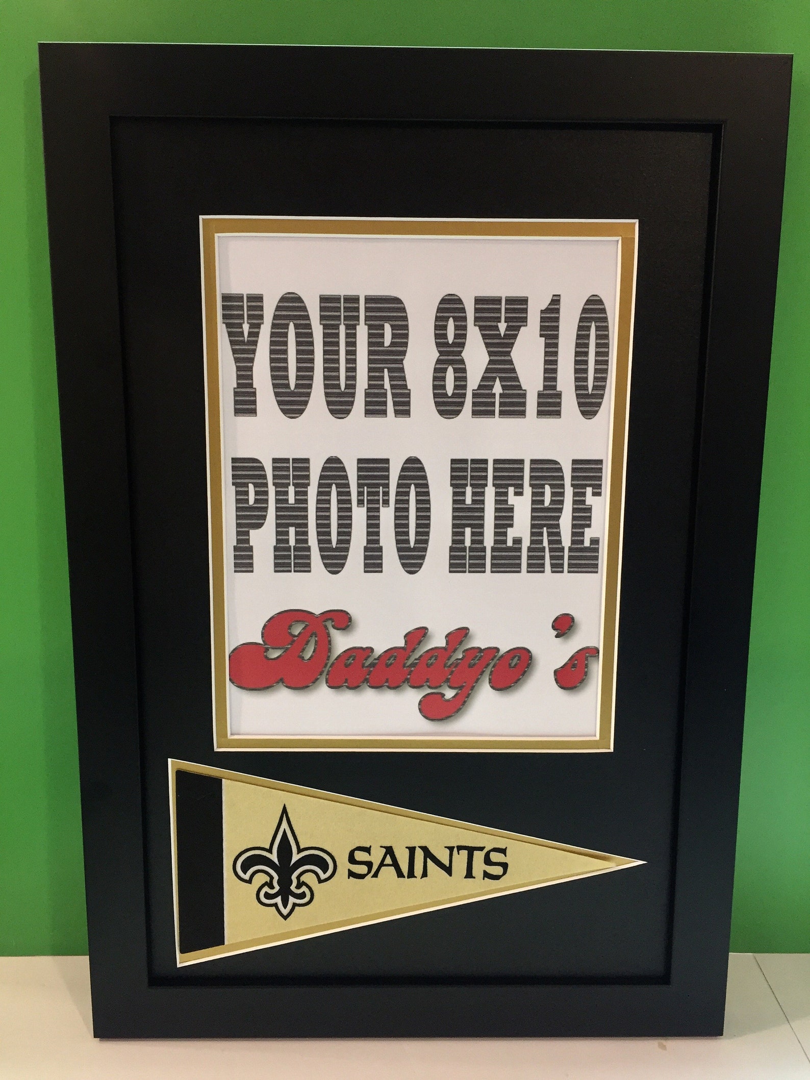 New Orleans Saints Custom Picture Frame W/ Mini Pennant 8x10 Etsy