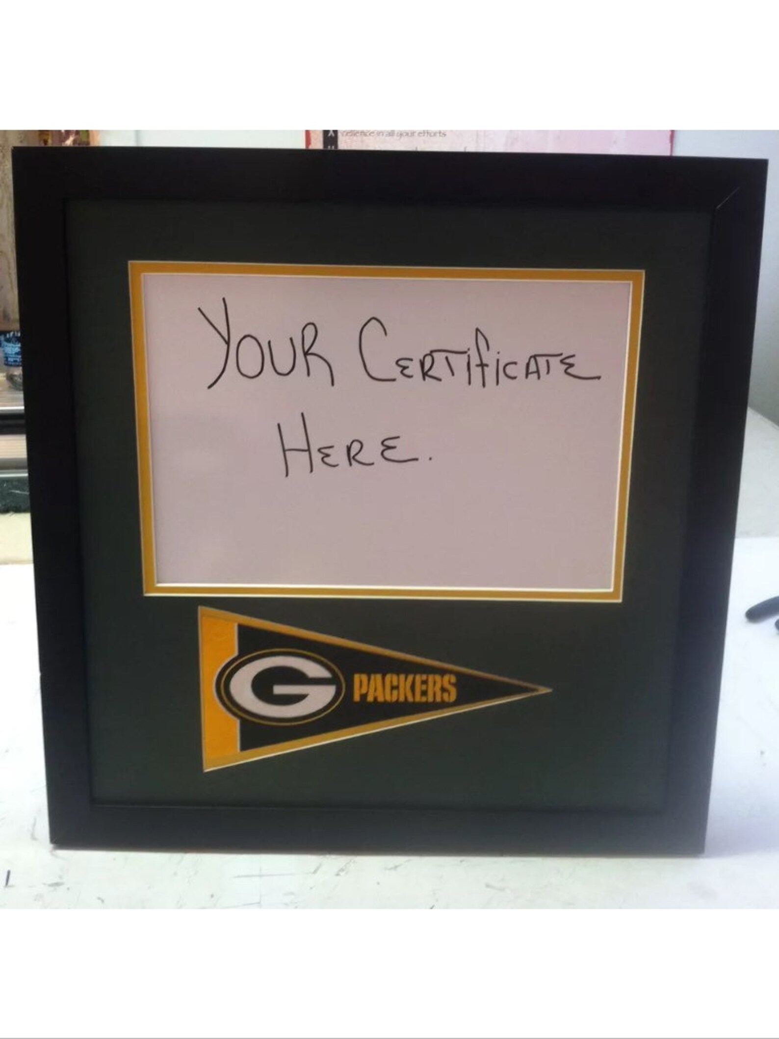 Green Bay Packers custom picture frame to fit Packers stock Etsy