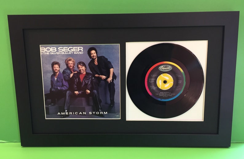 45 Rpm record picture frame displays sleeve and 7 vinyl Etsy