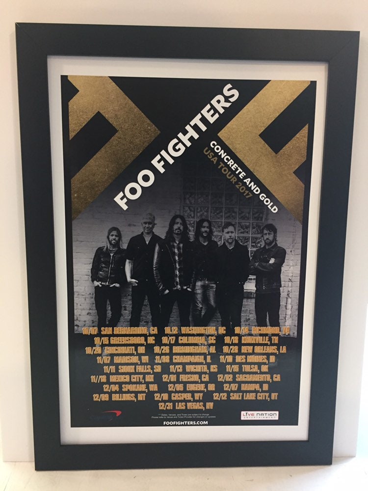 frelsen Lys bestemt Foo Fighters 2017 Framed Concert Poster - Etsy