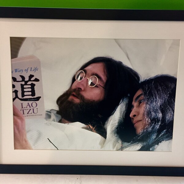 John Lennon Yoko Ono framed 18x24 print photo poster