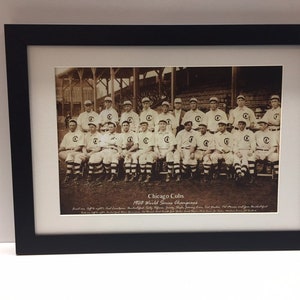 1908 Chicago Cubs World Series champions framed photo.