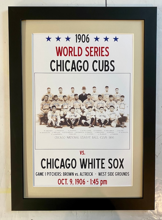 Chicago Cubs Vs Chicago White Sox 1906 World Series Framed Poster