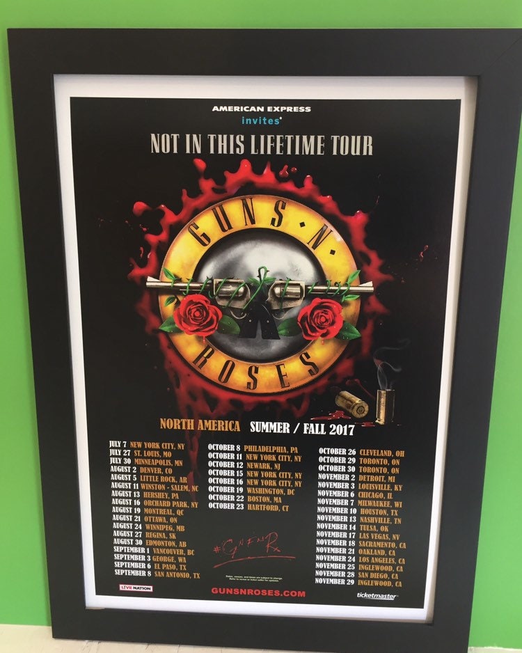 Guns N Not on 2017 Framed Concert - Etsy