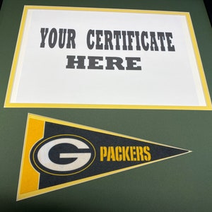 Green Bay Packers Custom Picture Frame to Fit Packers Stock Certificate ...