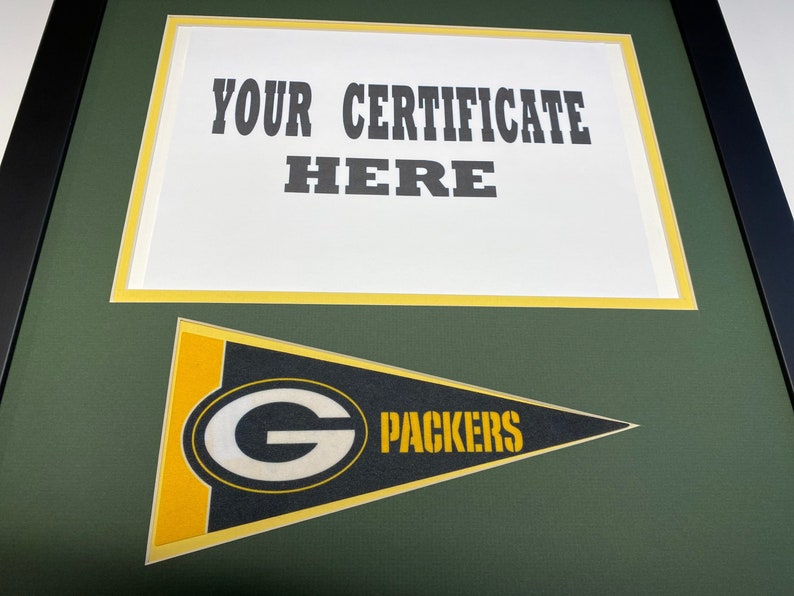 Green Bay Packers Custom Picture Frame to Fit Packers Stock - Etsy