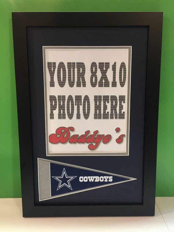 Dallas Cowboys custom picture frame w/ mini pennant 8x10 photo Etsy