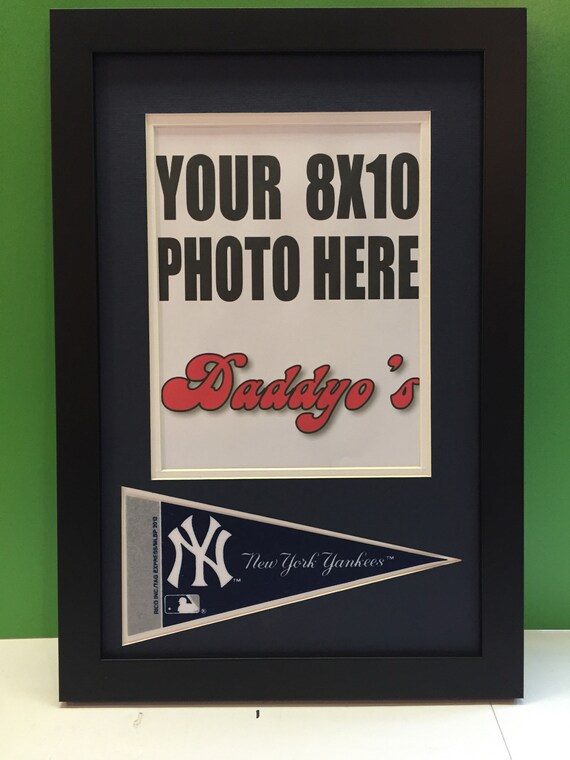 New York Yankees Custom Picture Frame W/ Pennant Fits 8x10 Etsy
