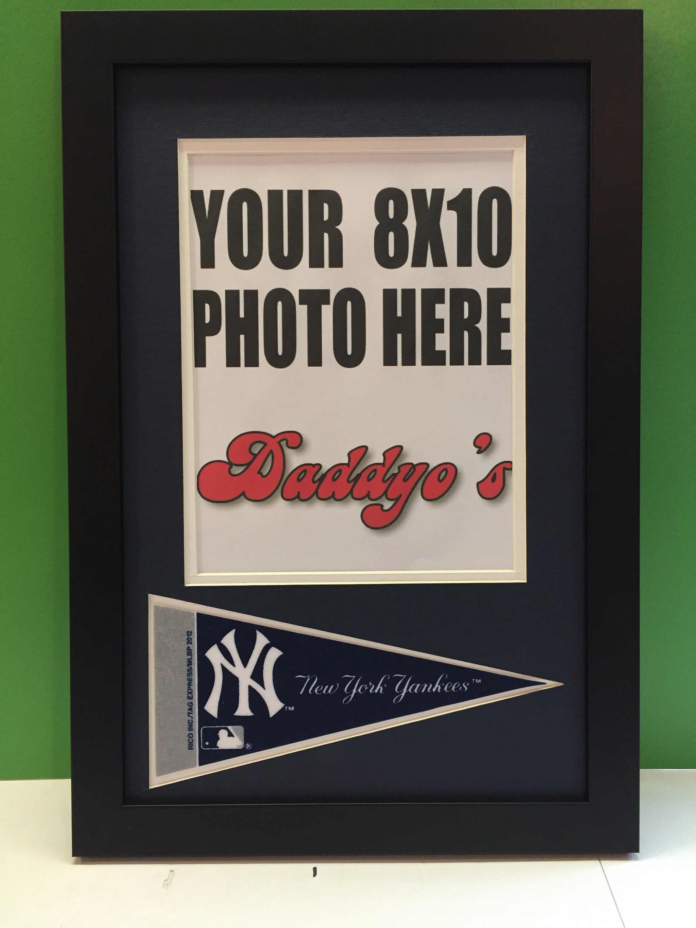 New York Yankees Custom Picture Frame W/ Pennant Fits 8x10 Etsy