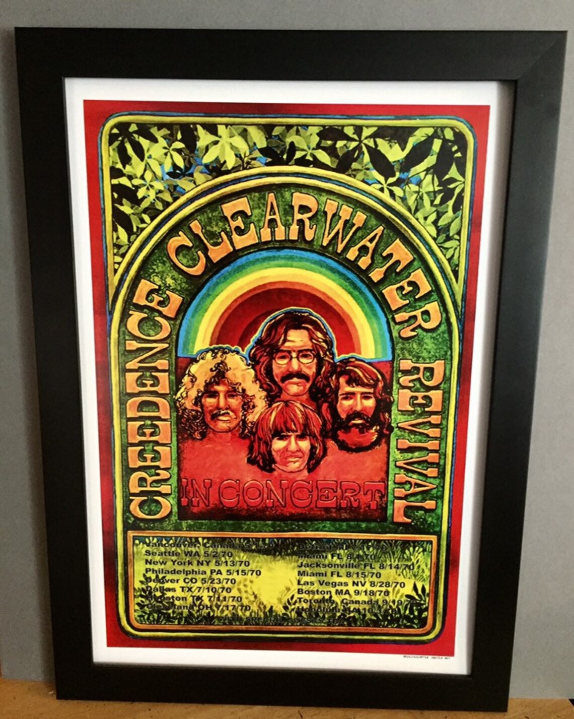 Creedence Clearwater Revival Framed Concert Poster | Etsy