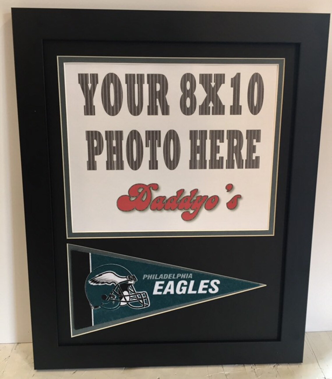 Philadelphia Eagles Picture Frame W/ Mini Pennant. Displays Etsy