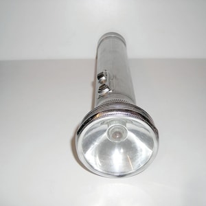 Vintage flashlight Artas Focus,Metal pocket lamp,Torch with batteries,Electric lantern,Hand torch,Portable lighting