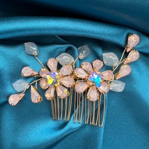 Rhinestone Floral Bridal Comb,  Wedding Hair Comb, Bridal Hair Comb, Rhinestone Bridal Hair Comb, Wedding Hair, Accessories