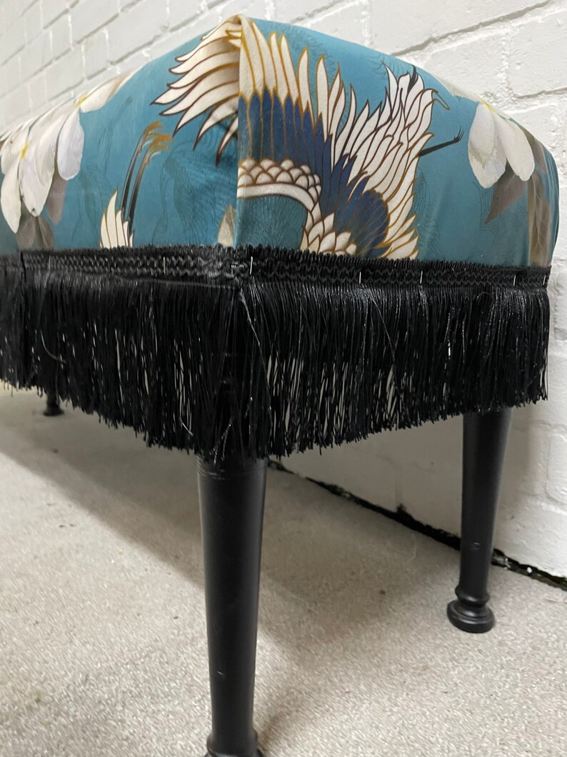 Bespoke Leopard Print Foot Stool Etsy