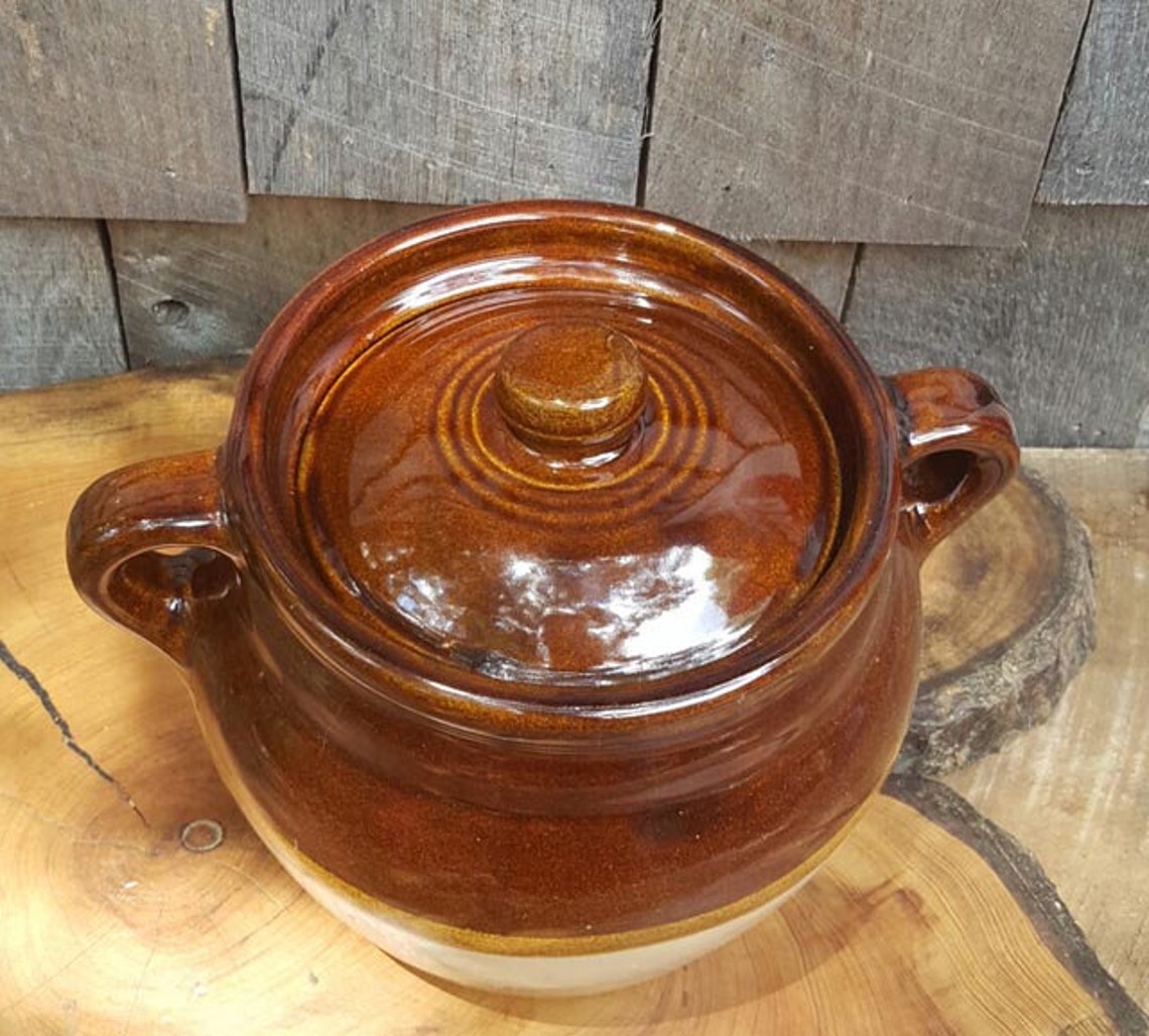 Western Stoneware Bean Pot Durgin Park Etsy