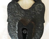 Antique brass Large Barrel Adlake Railroad RR padlock lock Key and padlock