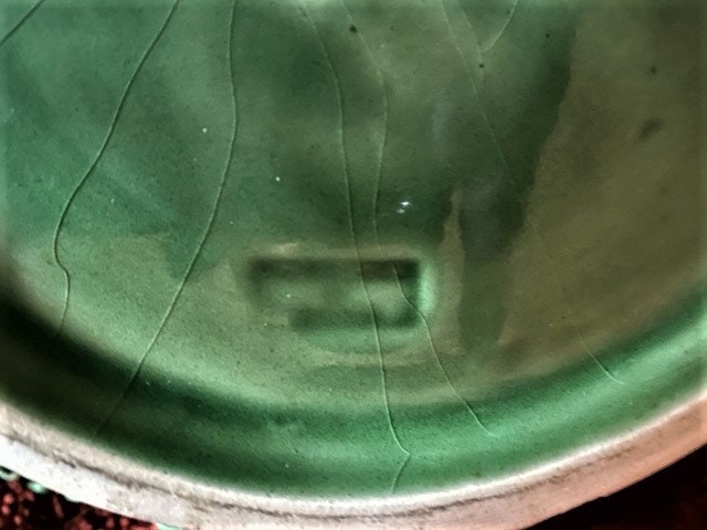 Torchon à vaisselle/cuisine avec bordure verte. Pur coton avec broderi –  Marika De Paola