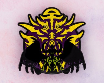 I am My Scars Illidan Enamel Pin / Glow in the Dark and Glitter Pin, Fanart Lapel Pin for Gamers, Ita Bag Accessory