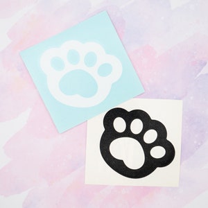 Cat Paw Vinyl Decals / Heart Paw Vinyl Decals for Indoor and Outdoor Use / Window Stickers and Laptop Decals image 1