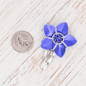 Scale Flower Hair Clips / Scalemaille Star Flower Barrettes image 3