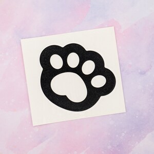 Cat Paw Vinyl Decals / Heart Paw Vinyl Decals for Indoor and Outdoor Use / Window Stickers and Laptop Decals image 3