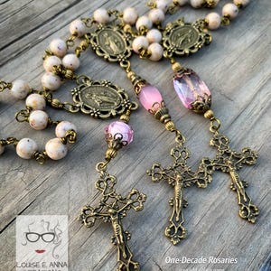 Hand-made dried flower petal/clay ONE DECADE ONLY rosary Bronze, Gold, Silver, funeral flowers, wedding flowers, petals, religious, grief