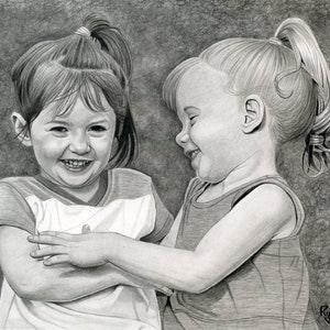 Custom Portrait Drawing From Your Photo | Realistic Pencil Portrait Drawing of Family, Child & Pet | Pencil Sketch Portrait From Your Photo