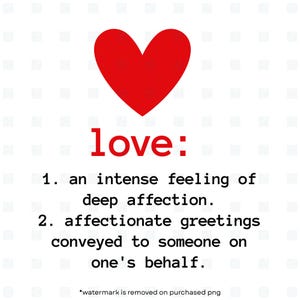 Love Definition Heart PNG Clipart | Valentine's Day Design (digital ...