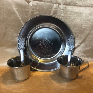 Silkeborg Denmark child’s stainless steel dining set