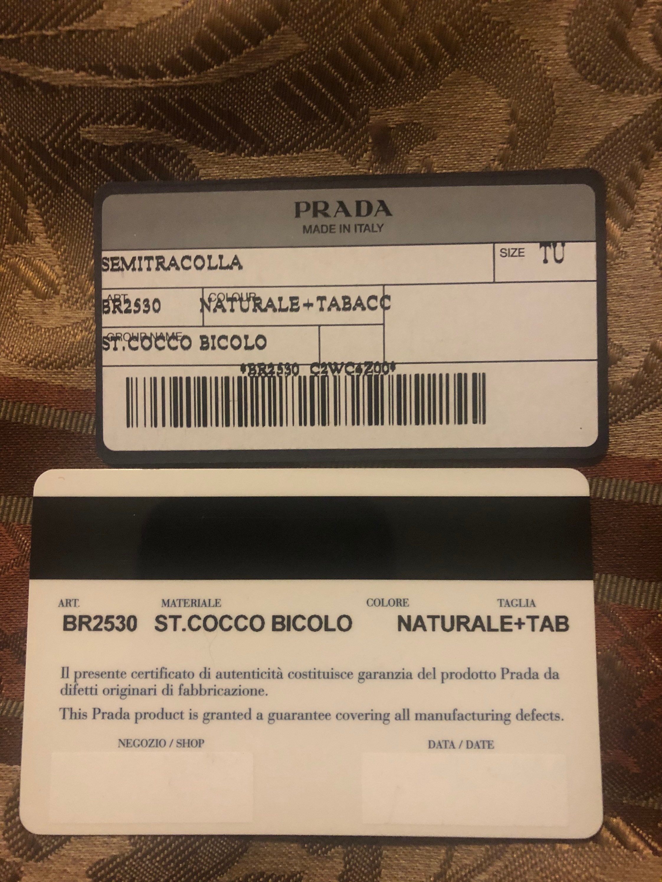 Prada Authentic Crocodile Bag St. Cocco Bicolo Two Toned With 