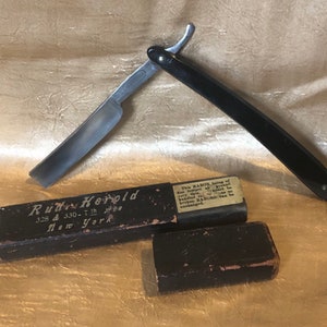 JA Henckels Straight Razor, made in Germany ca 1900  [Razor539-JAHenckelsStraightRazor] : CoinsAndMoreOnlie, Antique, Vintage  Items and Collectibles