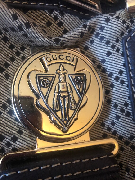 Gucci Hysteria leather and canvas shoulder bag au… - image 2