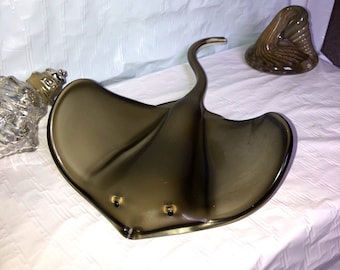Large Stingray blown glass recycled Ecoglass figure from Spain circa 1980