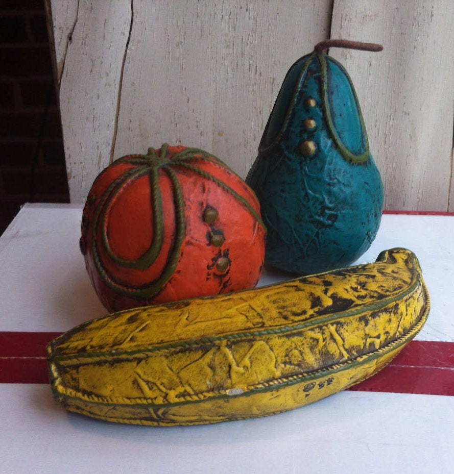 Pop Art Vintage Bakelite Fruit; Banana, Pear & Orange Circa 1960 Andy Warhol