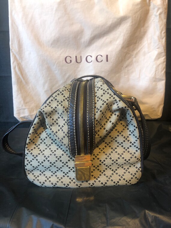 Gucci Hysteria leather and canvas shoulder bag au… - image 5